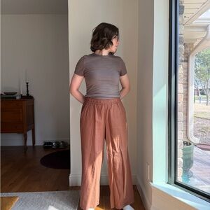Old Navy Clay Wide-Leg Linen Pants